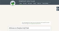 Desktop Screenshot of powfootgolfclub.com
