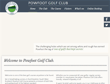Tablet Screenshot of powfootgolfclub.com